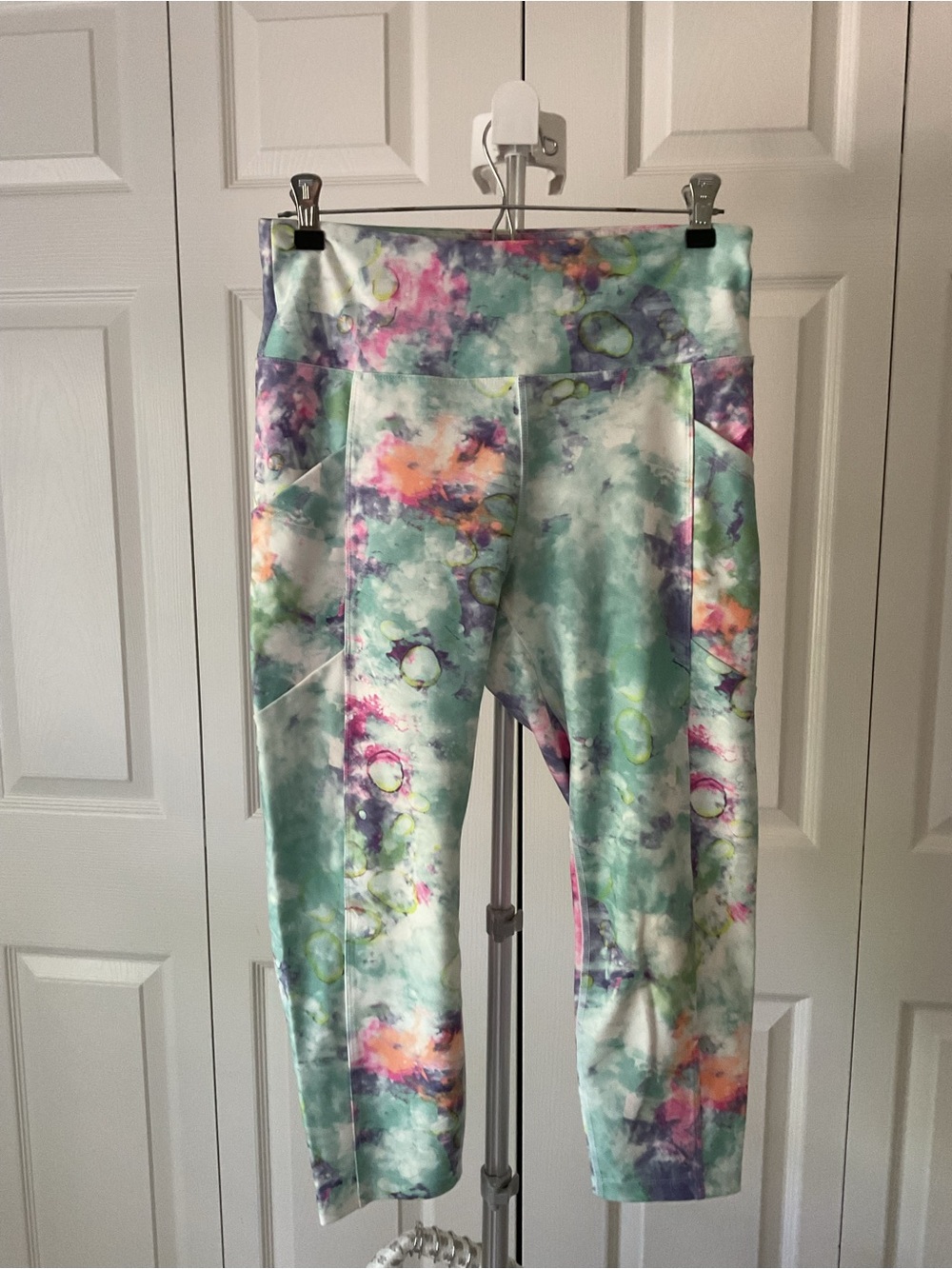 Balance Collection Mint Multi Watercolor Print Active Leggings